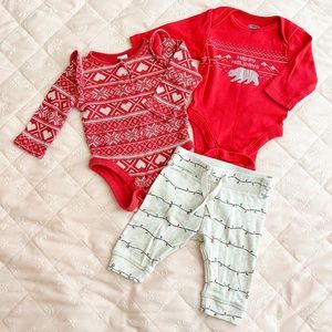SET OF 3 | Festive Old Navy Baby